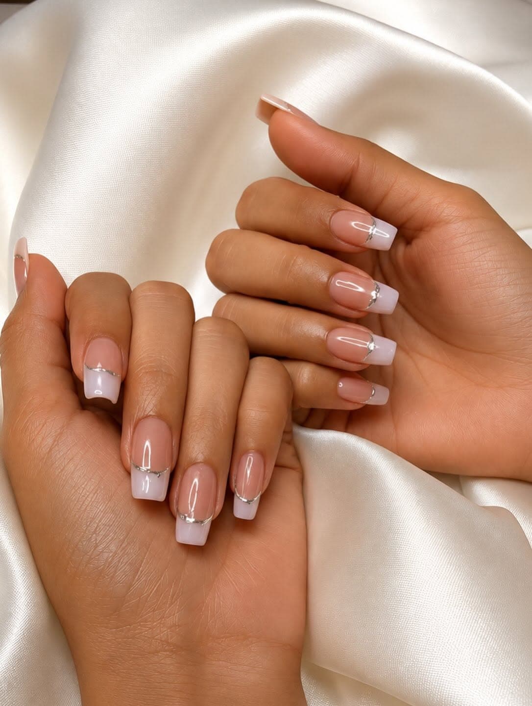 Minimal pink French tips